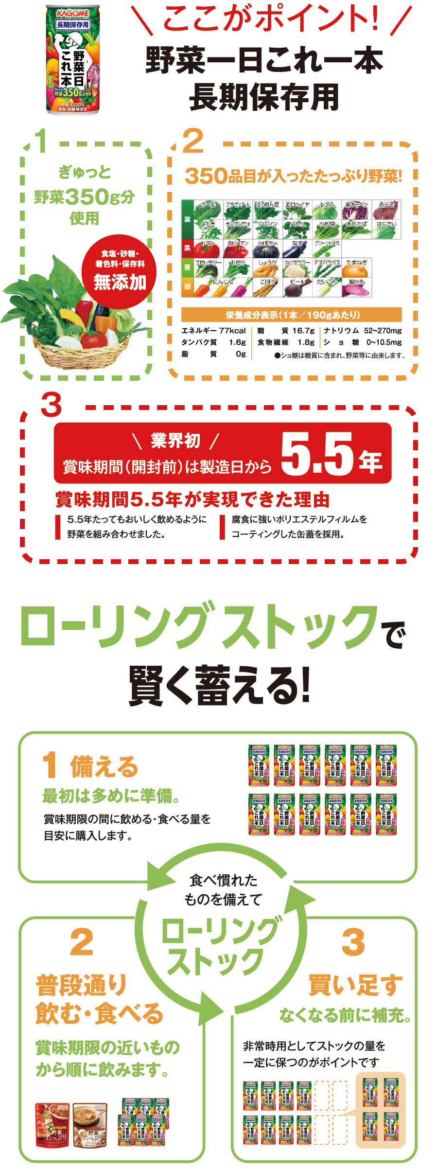 野菜一日これ一本 長期保存用